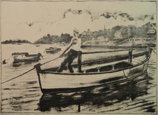 Appraisal: George Laszlo lithograph George Laszlo Hungarian American - - ''Shore