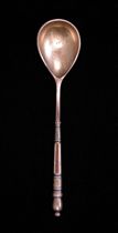 Appraisal: Russian Enameled Spoon ca th Century Silver enameled spoon is