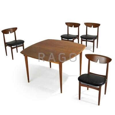 Appraisal: KURT STERVIG - K P MOBLER Dining table and four