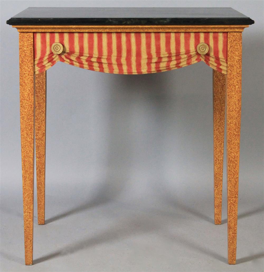 Appraisal: PATTERSON STUDIO FAUX PAINTED DECORATED NEOCLASSICAL STYLE SMALL TABLE BY