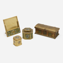 Appraisal: Tiffany Studios Collection of four desk articles USA c gilt