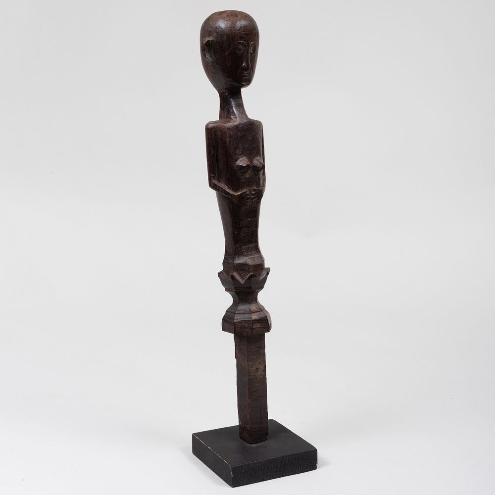 Appraisal: Sumatran Batak Carved Wood Ancestral Figure x x in overall