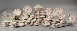 Appraisal: pieces Herend Chinese Bouquet rust pieces Herend Chinese Bouquet rust