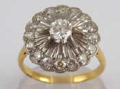 Appraisal: A yellow and white metal tests carat gold diamond ring