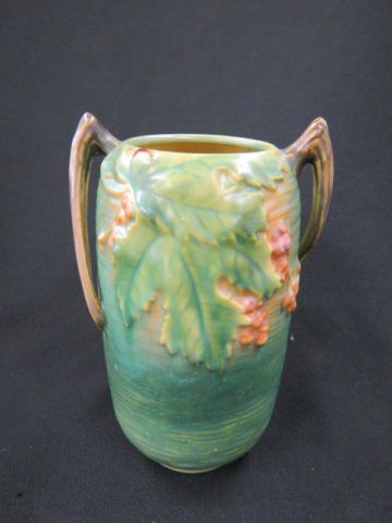 Appraisal: Roseville Pottery Bushberry Vase green - green excellent