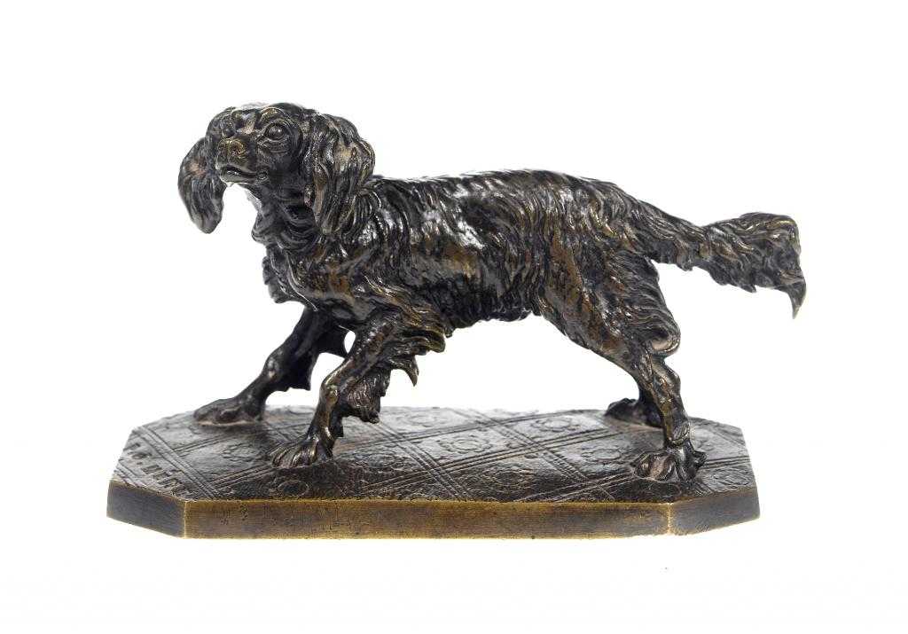 Appraisal: A FRENCH BRONZE STUDY OF A CAVALIER KING CHARLES SPANIEL