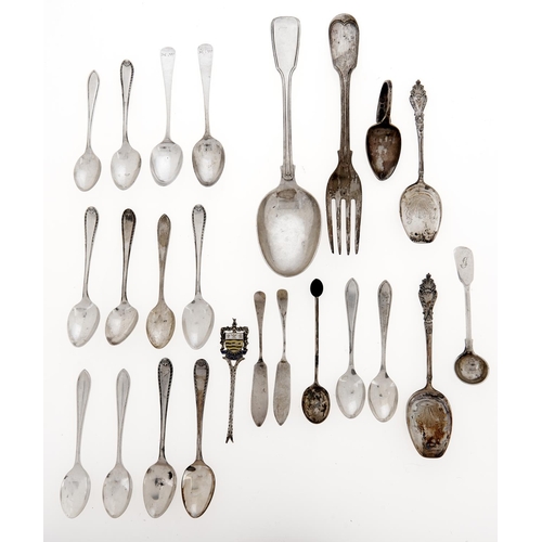 Appraisal: Miscellaneous silver table coffee and other spoons George III and