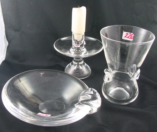 Appraisal: BRIDGE PLAYERS COLLECTION OF SIX STEUBEN CRYSTAL TABLE ACCESSORIES including