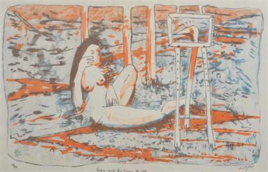 Appraisal: Clifton Pugh - Leda and the Swan II lithograph x