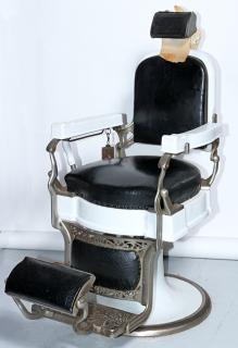 Appraisal: Koken Barber Chair with original foot and head rest and