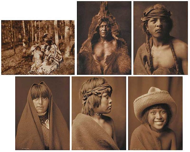 Appraisal: After Edward Sherrif Curtis American - six contemporary pigment prints