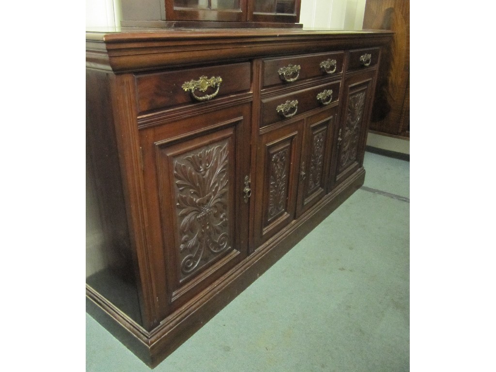 Appraisal: Victorian mahogany sideboard