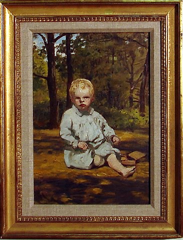 Appraisal: Blond Child oil on canvas mounted on board x Kennedy