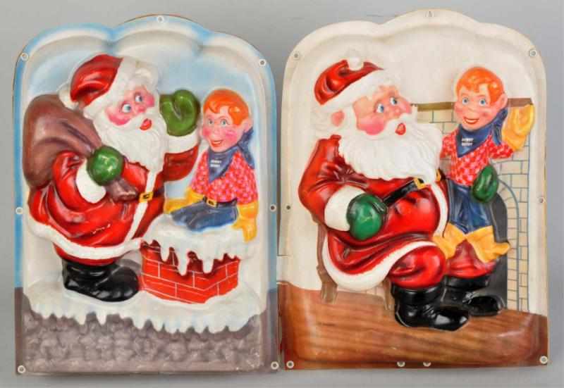 Appraisal: Lot of Howdy Doody Christmas Items Plastic Both depict Santa