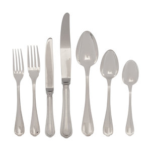 Appraisal: A Christofle Spatours Silver-Plate Flatware Service Paris th Century comprising