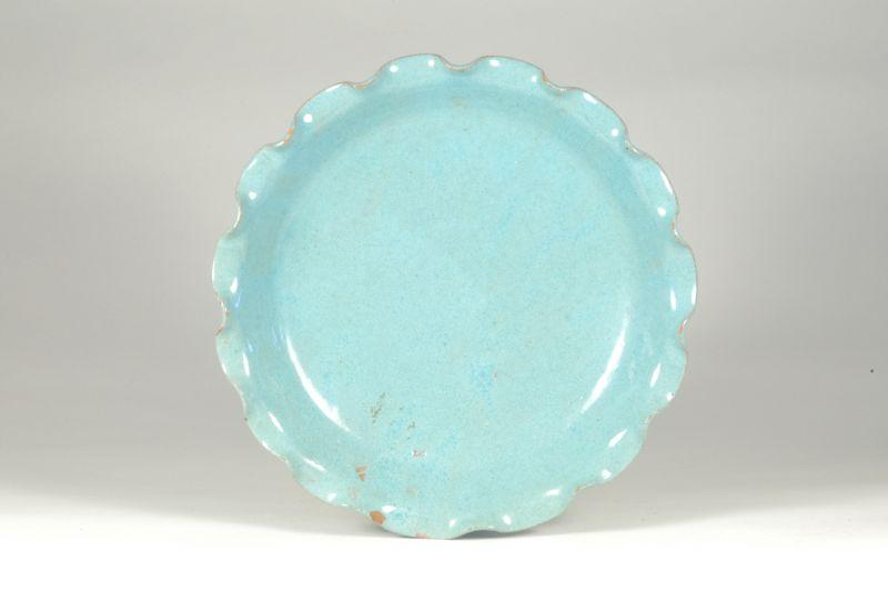 Appraisal: Signed AR Cole Pie plate with scalloped edge H -