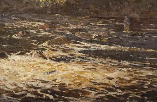 Appraisal: Norman Wilkinson - The North Tyne above Hexham Oil on