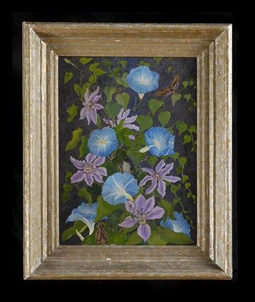 Appraisal: CEDRIC MORRIS - MORNING GLORY AND CLEMATIS Oil on canvas