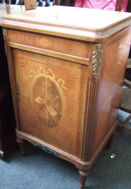 Appraisal: An early th century French side cabinet the quarter veneered