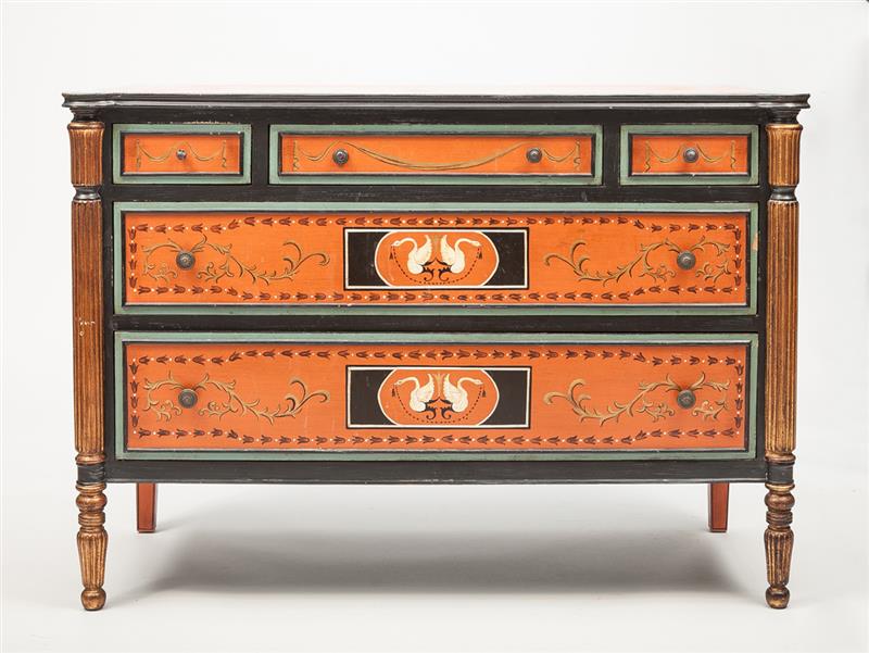 Appraisal: Italian Neoclassical Style Painted Commode in the Etruscan Taste Modern