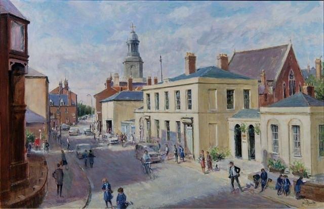 Appraisal: JOHN ALFORD b Street Scene Shrewsbury signed and dated '