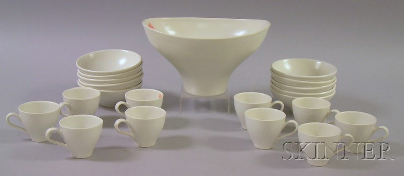 Appraisal: Twenty-one Piece Russel Wright Designed White Glazed Ceramic Tableware Set