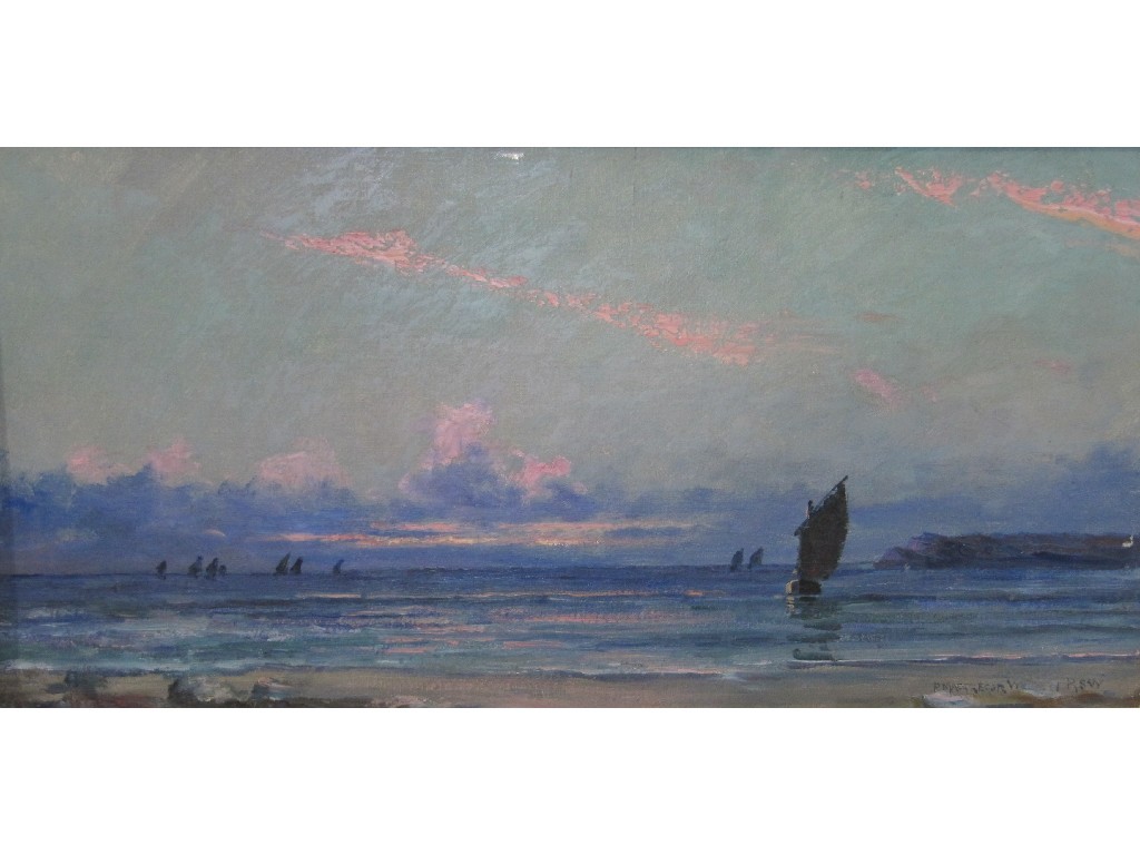 Appraisal: P MacGREGOR WILSON RSW Oil on canvas 'Evening' signed