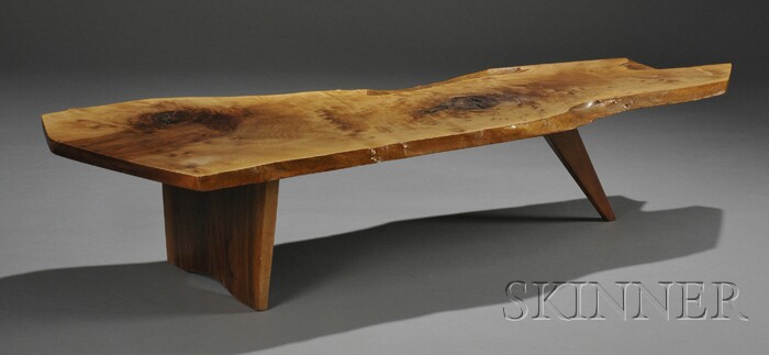 Appraisal: George Nakashima - Coffee Table Walnut New Hope Pennsylvania Natural