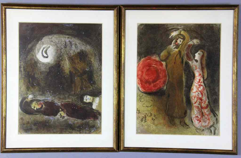 Appraisal: Marc Chagall Bible Illustrations LithographsTo include two London Grafica Arts