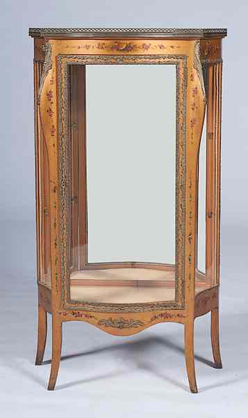 Appraisal: Louis XV-style Vernis Martin Vitrine French th century a painted