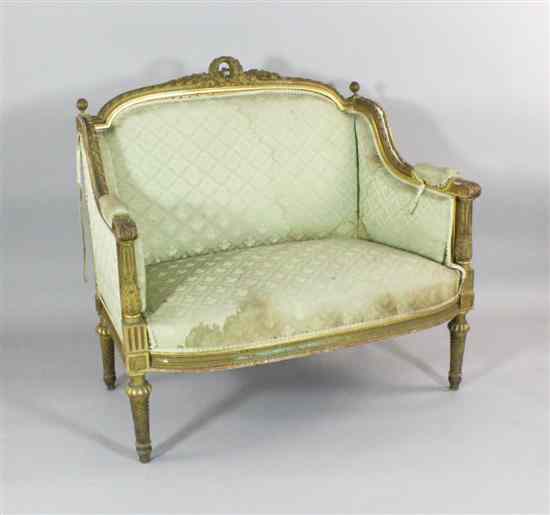 Appraisal: A th century French Louis XVI design carved beach and