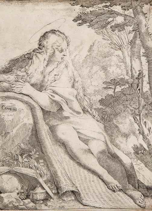 Appraisal: Annibale Carracci - Mary Magdalene in the wilderness etching on