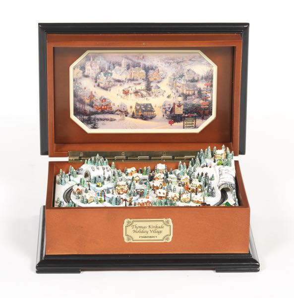 Appraisal: Thomas Kinkade Holiday Village Masterpiece Music Box for Ardleigh Elliot