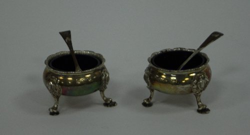 Appraisal: A pair of George III silver salts David Hennell London