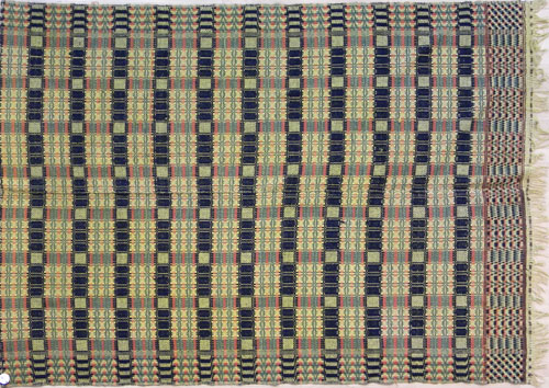 Appraisal: Three woven coverlets th c