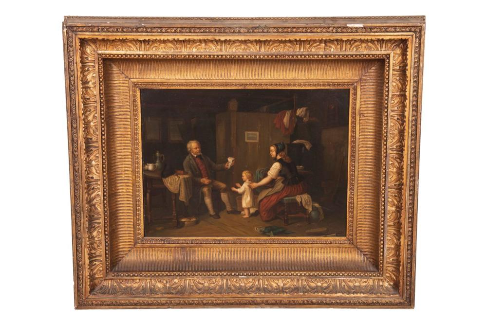 Appraisal: JAN DAVID COL INTERIOR GROUP SCENE circa oil on copper