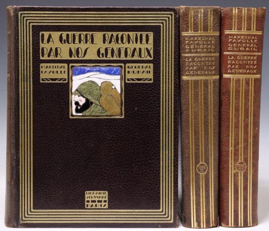 Appraisal: BOOKS LA GUERRE RACONTEE PAR NOS GENERAUX vols Library shelf