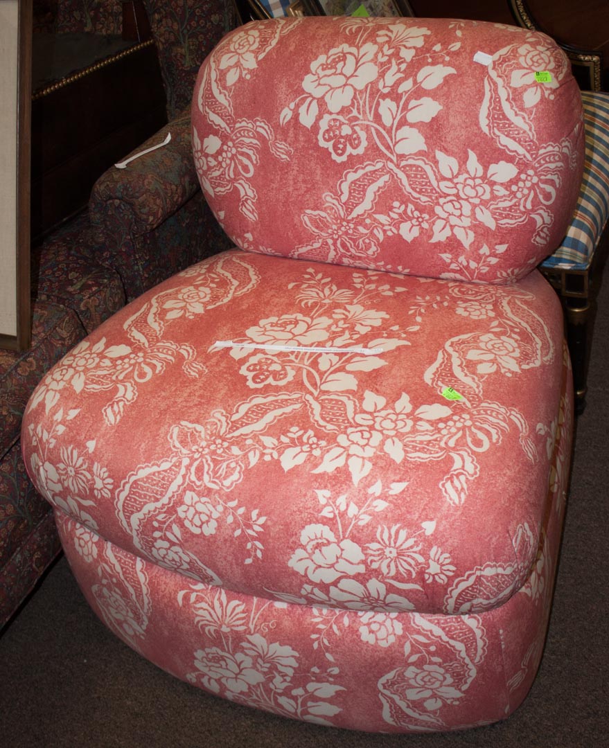 Appraisal: Contemporary upholstered boudoir chair