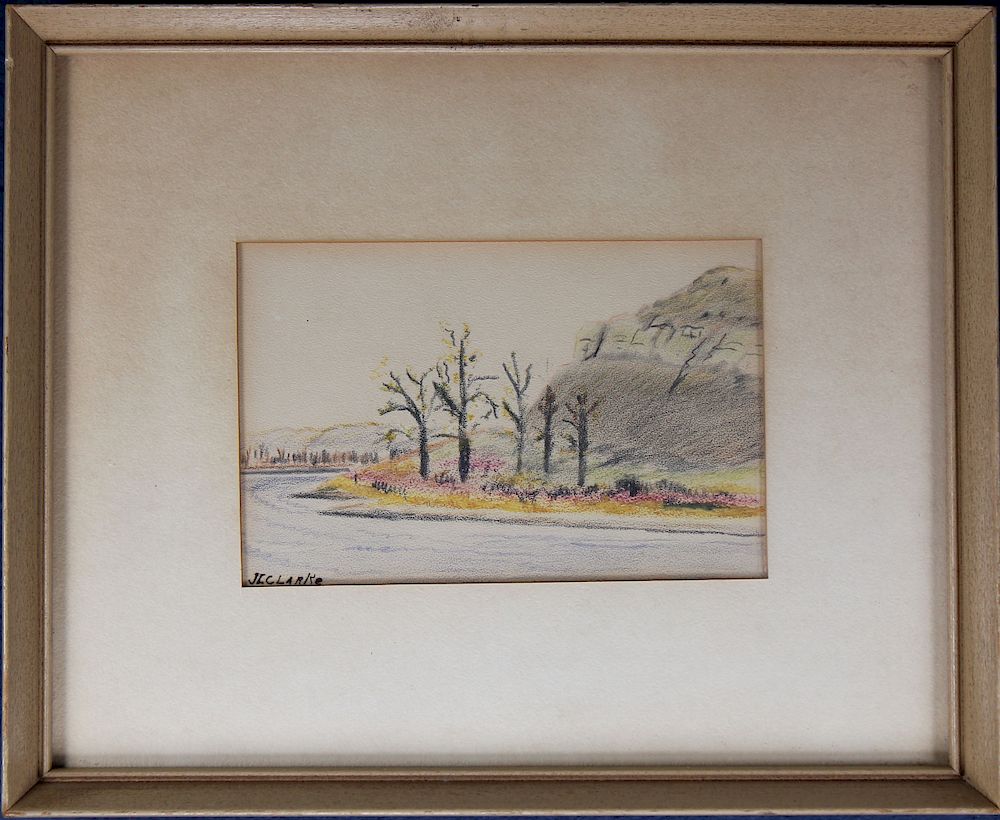 Appraisal: John Clarke Montana - John Clarke Montana - River Landscape