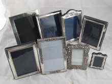 Appraisal: Silver photo frames A plain frame London x cm together