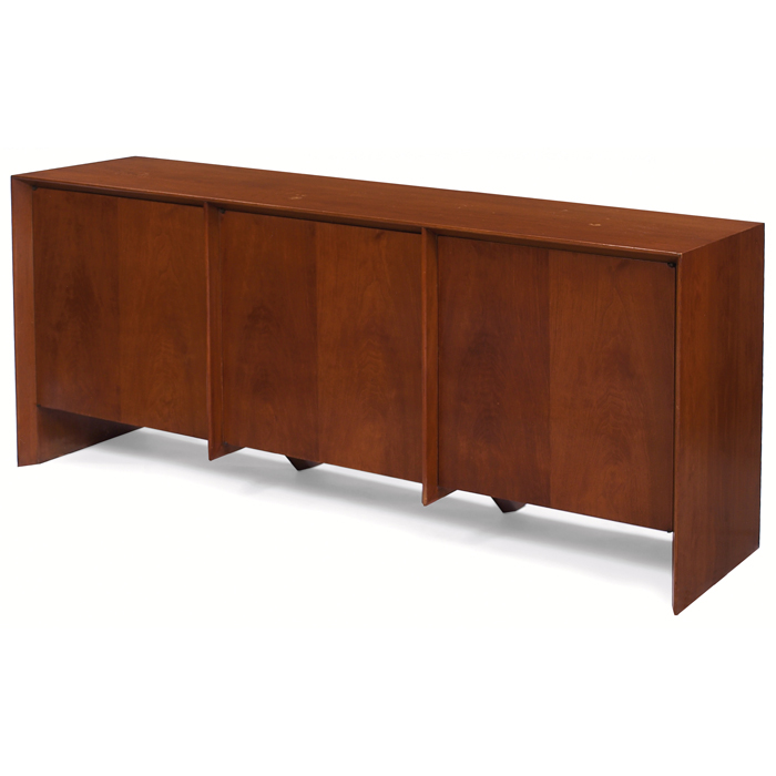 Appraisal: T H Robsjohn-Gibbings sideboard by Widdicomb walnut three doors conceal