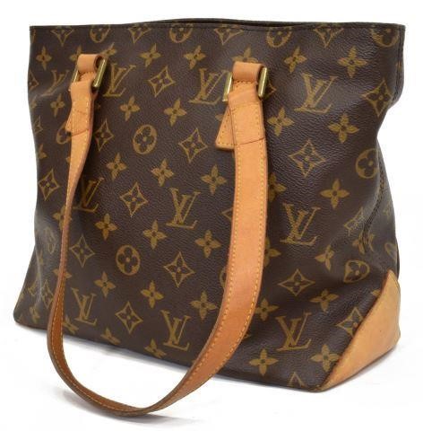 Appraisal: Louis Vuitton Cabas Piano tote bag in brown and tan