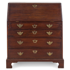 Appraisal: A George III Mahogany Slant-Front Desk Late th Century Height