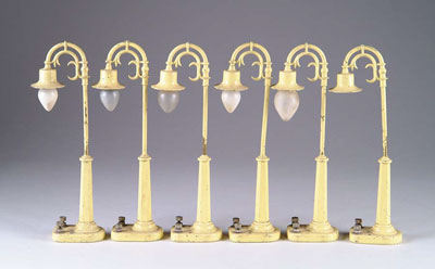 Appraisal: SIX LIONEL NO LAMP POSTS CONDITION Good to very good