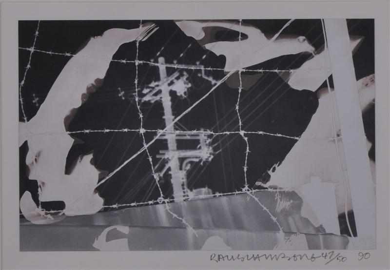 Appraisal: ROBERT RAUSCHENBERG AMERICAN - ''INDOMITABLE SPIRIT'' Polaroid print signed in