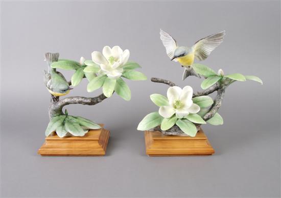 Appraisal: A Pair of Royal Worcester Dorothy Doughty Birds Parula Warblers