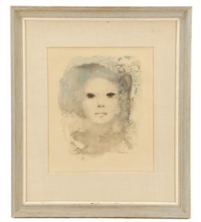 Appraisal: Leonor Fini Visage d'enfant Surrealist Print Leonor Fini French Argentinean