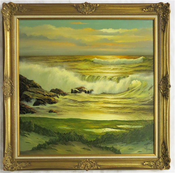 Appraisal: WILLIAM HOFFMAN OIL ON CANVAS Montana California - California Seascape