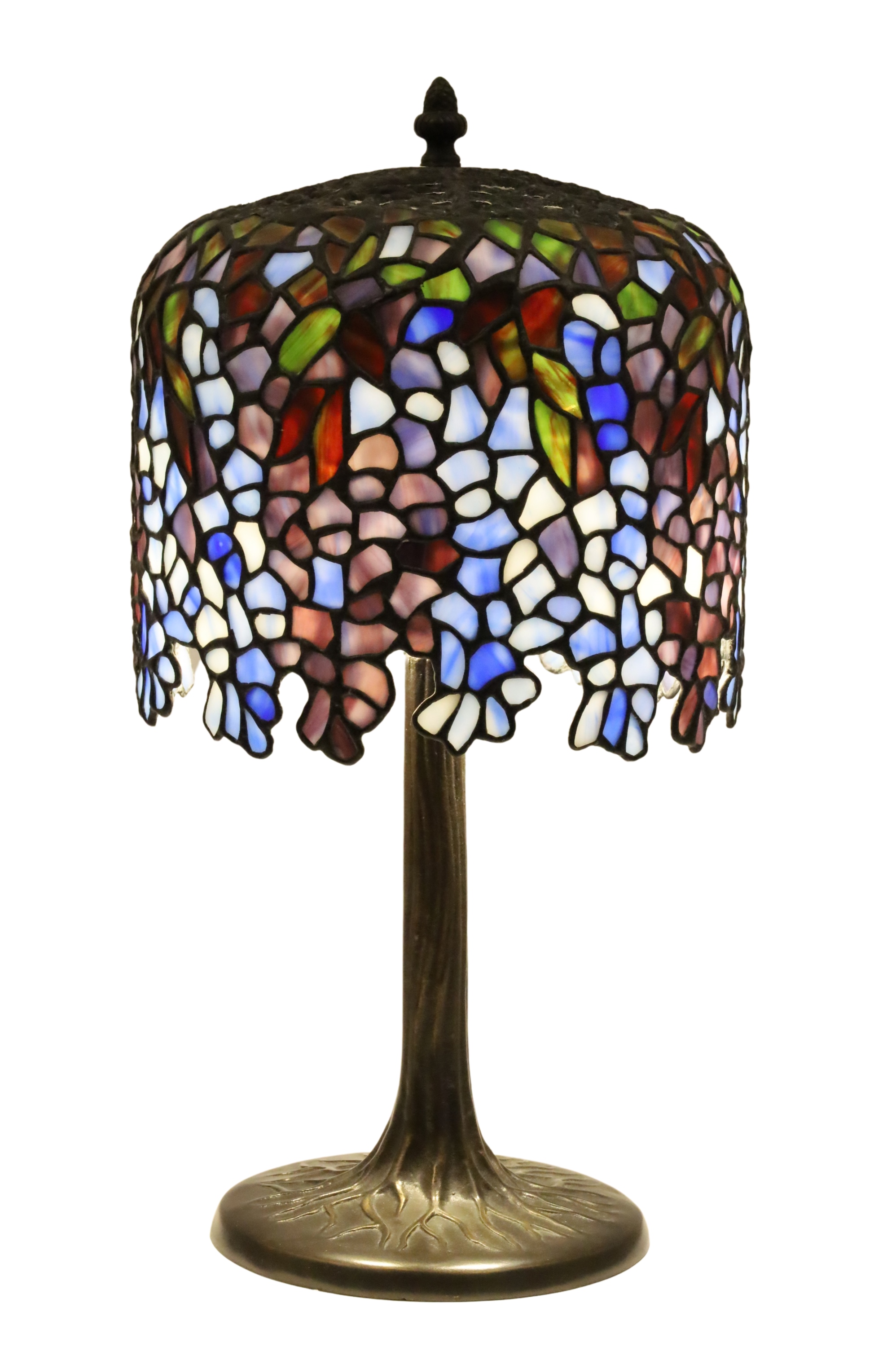 Appraisal: DALE TIFFANY WISTERIA ART GLASS LAMP A leaded art glass