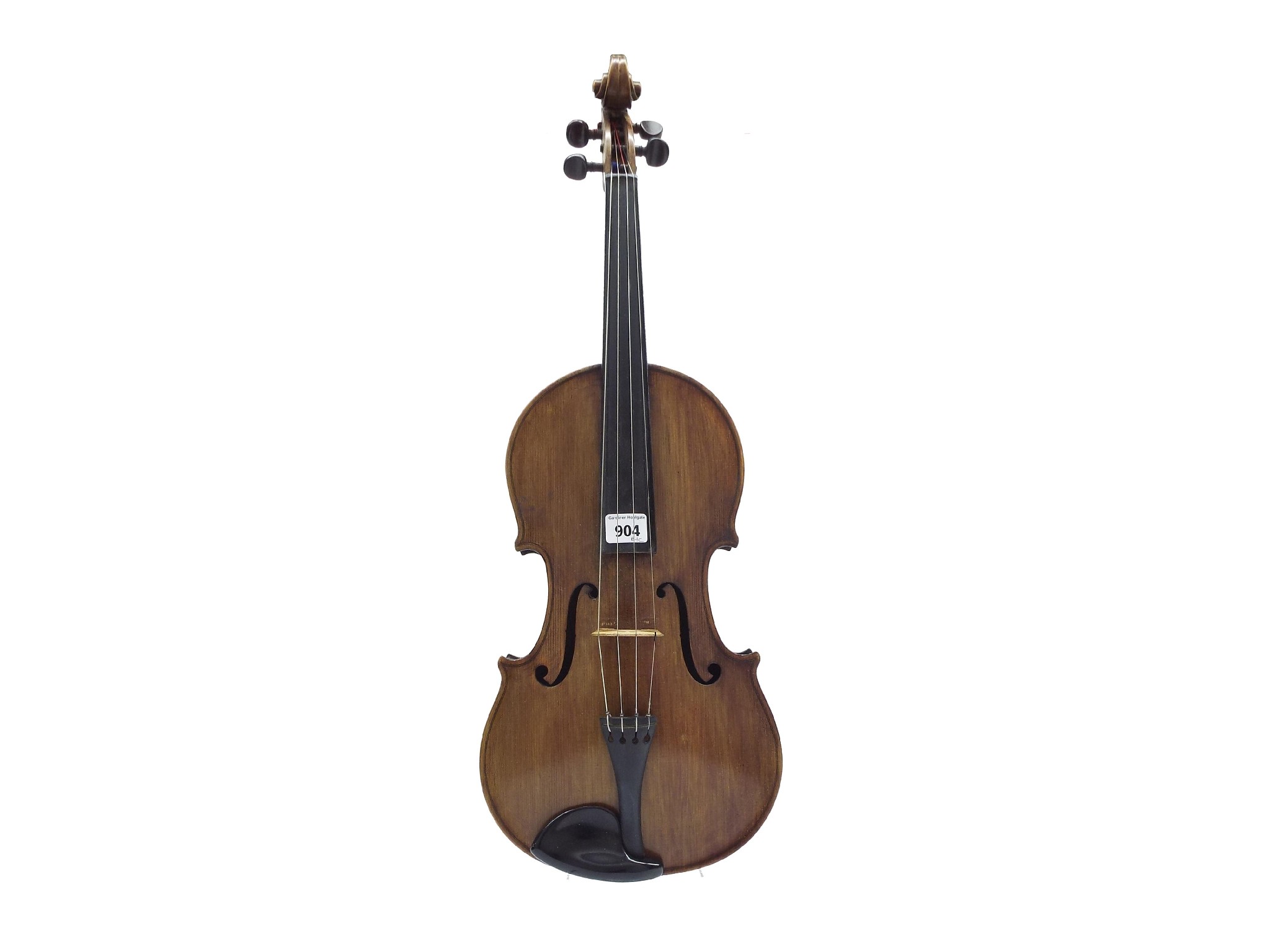 Appraisal: French Stradivari copy viola cm bow case